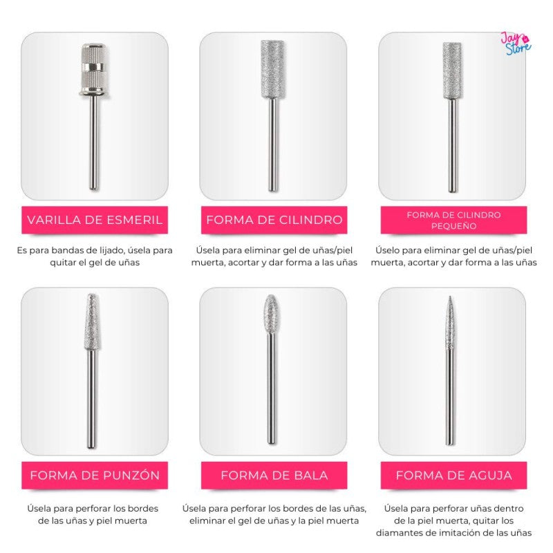 Pulidora Eléctrica para Manicure – ¡Envío Gratis y Pago Contra Entrega!