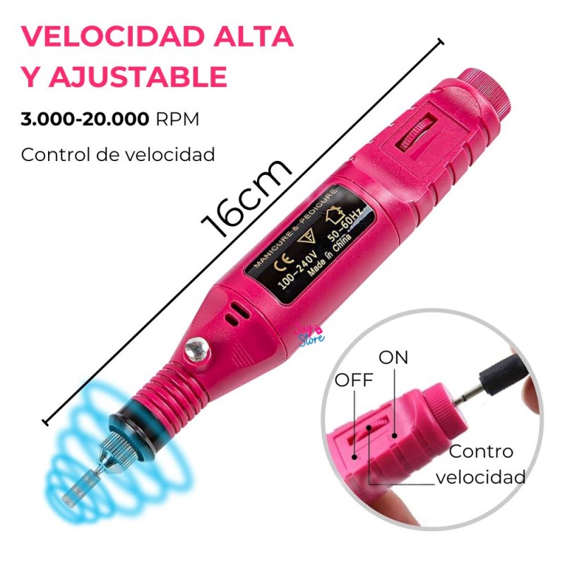 Pulidora Eléctrica para Manicure – ¡Envío Gratis y Pago Contra Entrega!