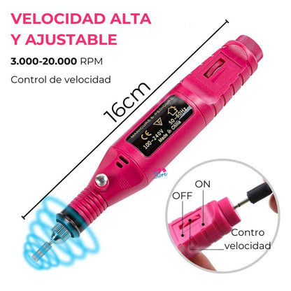 Pulidora Eléctrica para Manicure – ¡Envío Gratis y Pago Contra Entrega!